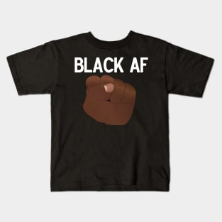 Black AF (white lettering) Kids T-Shirt